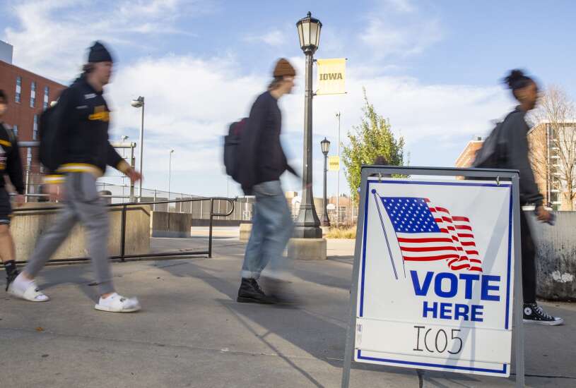 Photos: Students vote at the University of Iowa
