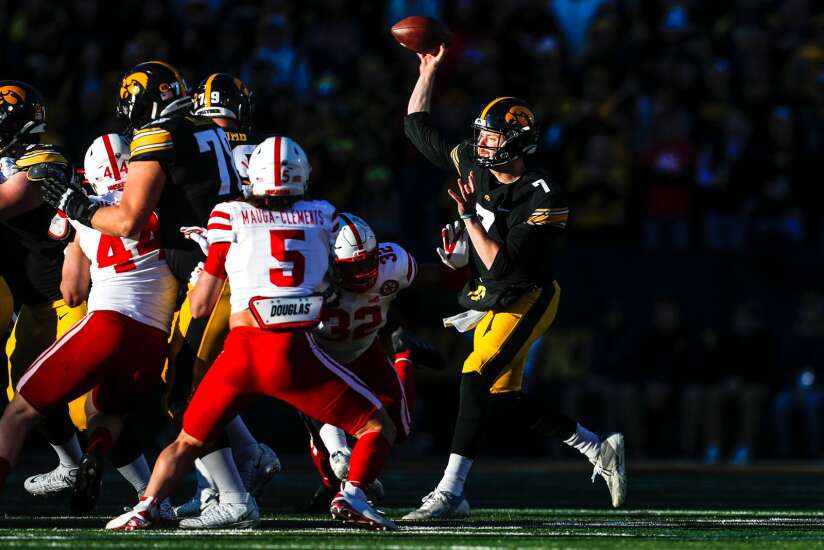 Photos: Iowa football’s late comeback isn’t enough to beat Nebraska