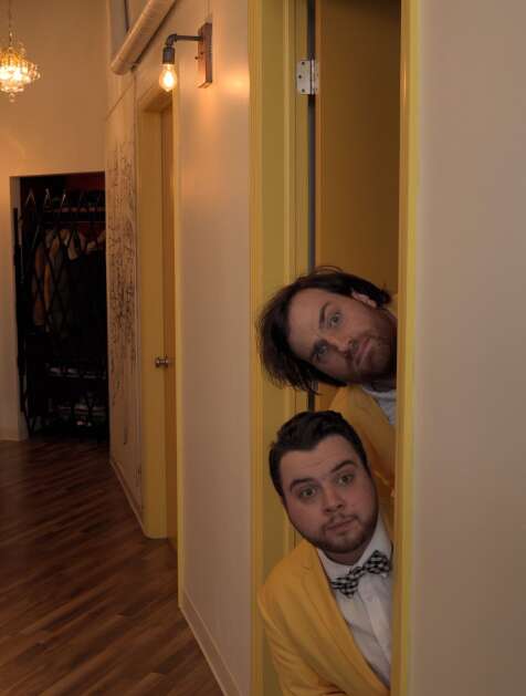 Dean (Landon Sheetz, top) and Ollie (Mic Evans) are ready for any adventure in all eight episodes of the rent-a-friend comedy "Friendly Faces." It will be screened twice during the Cedar Rapids Independent Film Festival, running April 5 to 7 at Collins Road Theatres. ("Friendly Faces")