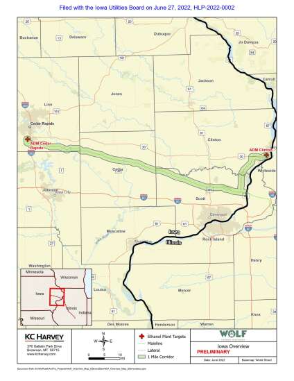 Proposed CO2 pipeline would go through Linn, Johnson, Cedar, Clinton and Scott counties