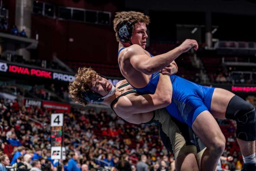 Photos: Day 1 of the 2023 Iowa Class 3A boys’ state wrestling tournament