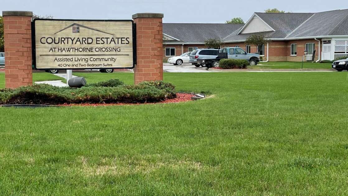An employee of Courtyard Estates at Hawthorne Crossing, an assisted living center in Bondurant, was fired after a resident froze to death in 2023 outside the home and is claiming in a lawsuit she’s a victim of racial discrimination. (Clark Kauffman/Iowa Capital Dispatch)