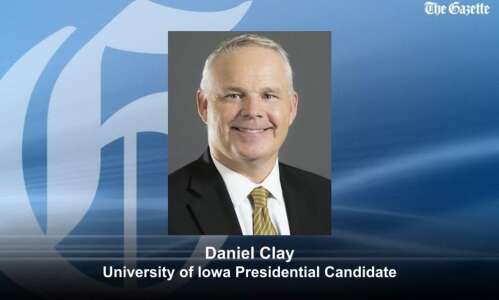 University of Iowa education dean Daniel Clay named 4th finalist…