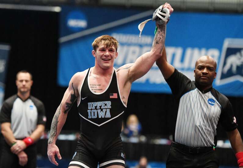 Chased down a national title: Upper Iowa’s Chase Luensman completes mission to become NCAA Division II Wrestling champ