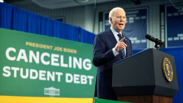 Poll finds Americans are split on Biden's student loan work, even those with debt