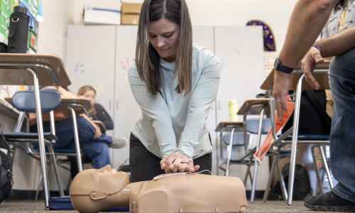 Solon educators get hands-on training as initial emergency responders