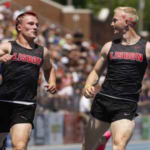 Baylor Speidel sweeps sprints, Lisbon cruises to second straight state title