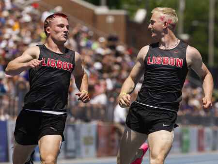 Baylor Speidel sweeps sprints, Lisbon cruises to second straight state title