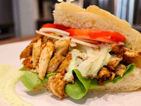 Try these easy-to-make Chicken gyros with tzatziki salad and Turkish bread