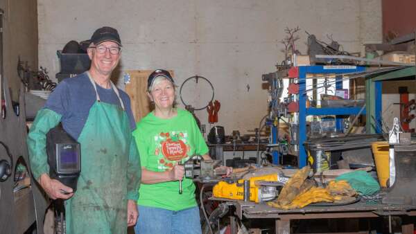 Victor welding studio turns rock, metal into art