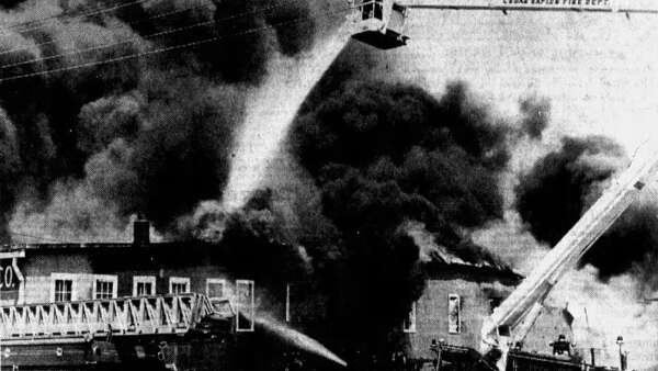Mega-fire in Cedar Rapids in 1964