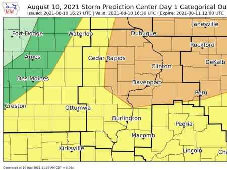 Storms with high winds possible Tuesday, the 1-year derecho anniversary