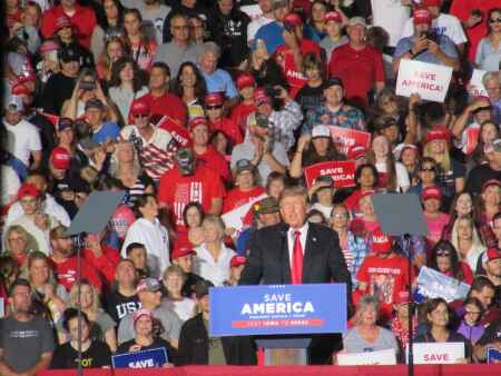 Trump reprises election fraud claims at Iowa rally