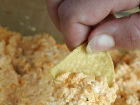 Calm the Iowa-Iowa State rivalry at your tailgate with this Chicken Wing Dip recipe