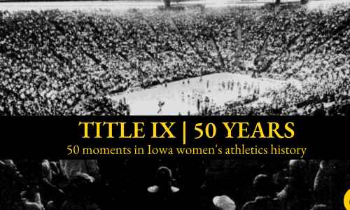 50 moments since Title IX: Iowa gymnastics’ first B1G title