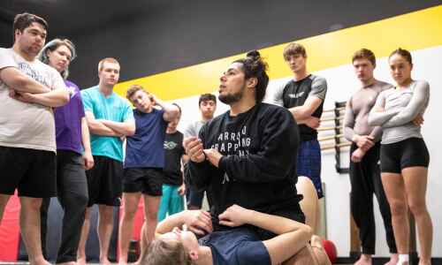 This Iowa City jiu-jitsu coach’s gym is life or death