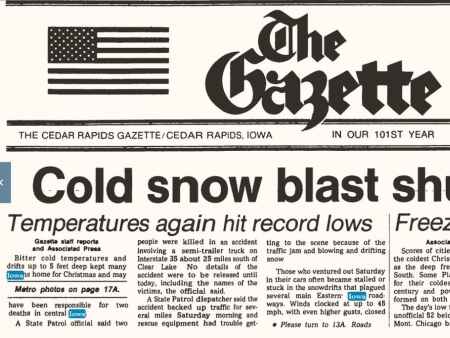 The frigid, drifted-in Christmas of 1983