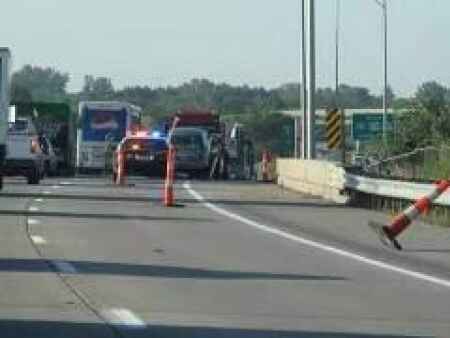 Southbound Interstate 380 traffic slows after crash