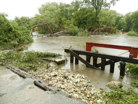 Bertram works to replace bridge lost to 2014 flooding