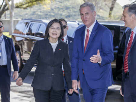US House leader, Taiwan president meet as China protests