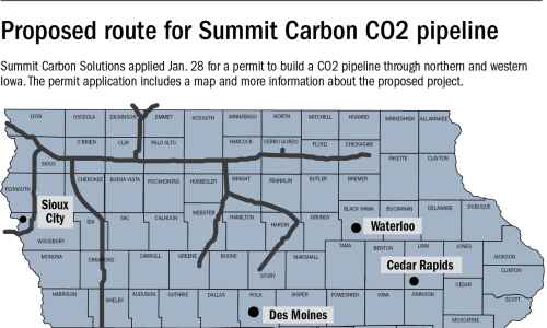 Hearing set over meeting location for Summit CO2 pipeline