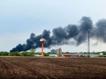 Fiery train derailment prompts evacuation of small Iowa town