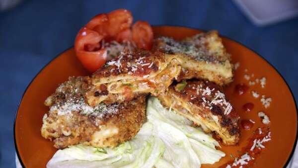 Tasty fried lasagna appetizers are perfect for your next get together