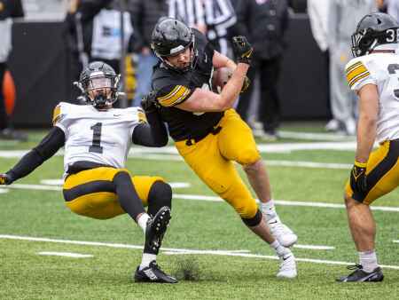 Where else would a Hayden Large end up playing football but Iowa?