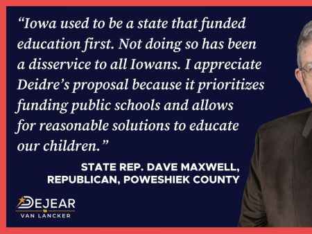 GOP lawmaker who opposed school voucher plan endorses DeJear