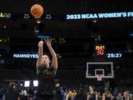 Photos from Iowa’s Final Four presser and practice