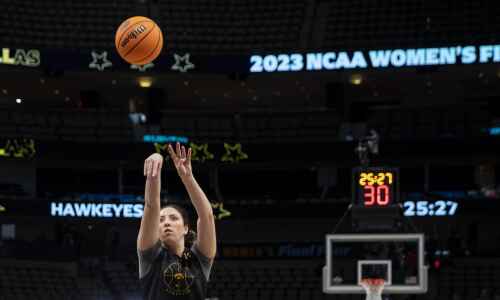 Photos from Iowa’s Final Four presser and practice