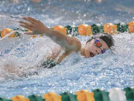 Freshman Aurora Roghair leads Iowa City West girls’ swimming to Kennedy Invite crown