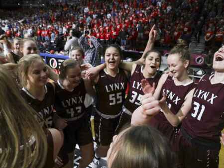 Photos: No. 3 North Linn vs. No. 2 West Hancocok, Iowa Class 2A girls’ state…