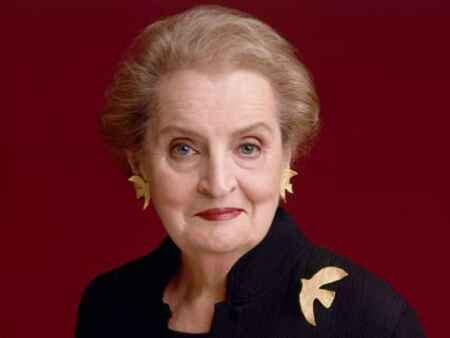 Madeleine Albright’s famous serpent pin, others in Cedar Rapids