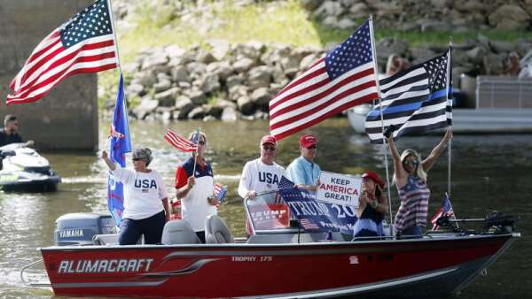 Photos: Labor Day pro-Trump boat parade at Coralville Lake