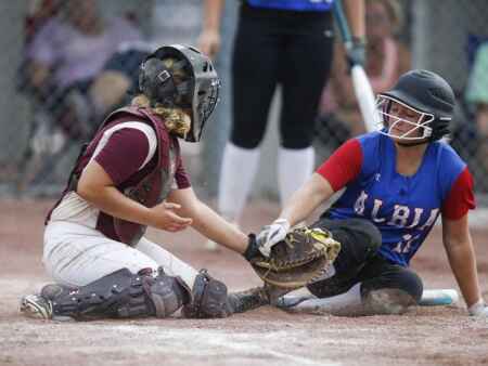Albia's power surge topples Mount Vernon in state softball semifinals