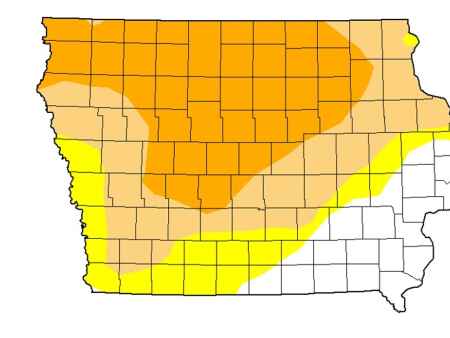 Drought causing deterioration in Iowa