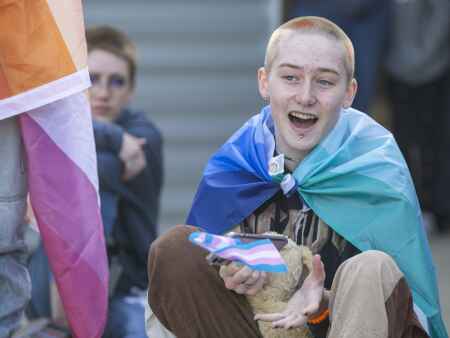 Students support LGBTQ rights at Linn-Mar High School rally