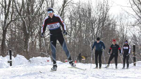 Abundant snow plus groomed trails equals great cross-country skiing in Eastern Iowa