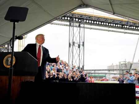 President Trump was relatively tame during Iowa visit