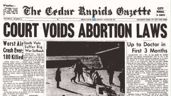 Gazette editorials called for abortion choice in 1972