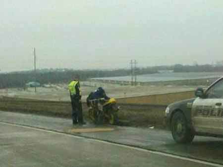 Motorcycle crash slows southbound Interstate 380 traffic