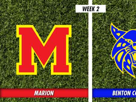Benton rules the trenches, trips Marion