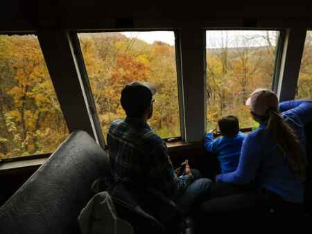 Take a ride on the Boone & Scenic Valley Railroad for sweeping views of fall…