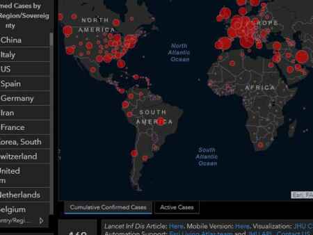 Coronavirus world map data dashboard