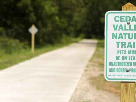 Cedar Valley Nature Trail temporary closure near Center Point, Urbana
