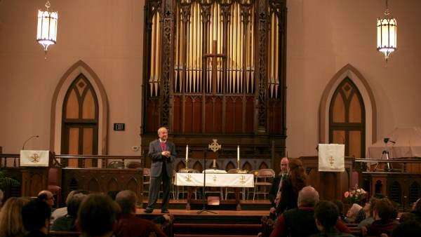 Symposium hosts first openly gay bishop