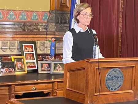 Reynolds says election validates Iowa’s COVID-19 response as she urges steps to stop the spread