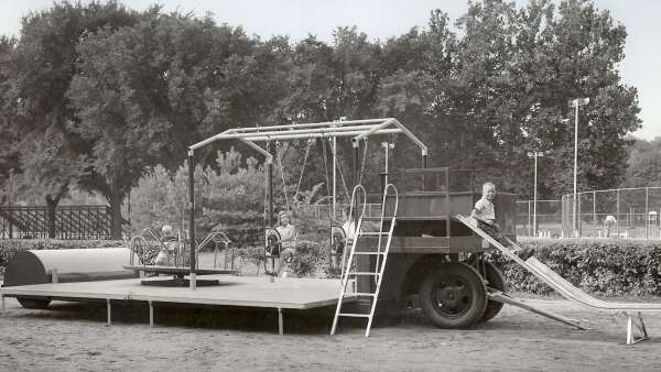 The Playmobile portable playground made kids happy the summer of 1954