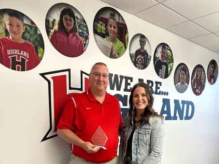 Highland teacher recognized by organ donor network